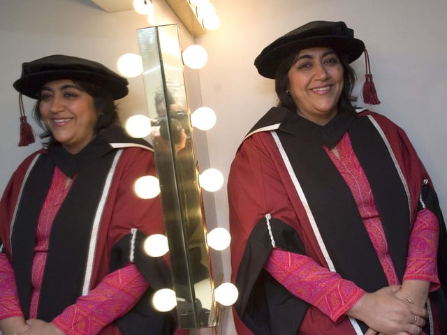 Film director Gurinder Chadha, maker of Bend it Like Beckham and Bhaji on the Beach, was awarded a Sheffield Hallam University honorary doctorate in 2005