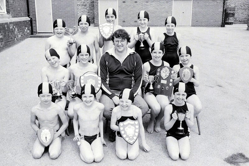 Sutton Priestsic Road School swimmers pictured in 1981