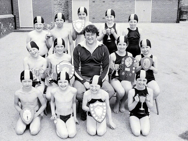 Sutton Priestsic Road School swimmers pictured in 1981