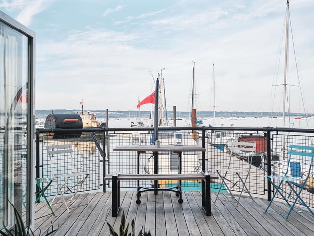 It comes with waterside views