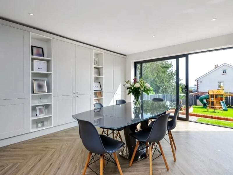 A dining room with a view! This four bedroom house in Sea View Road, Drayton is on sale for £725,000.