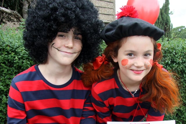 Barlow Carnival. Luke and Lia Pick as Dennis the Menace and Minnie the Minx.