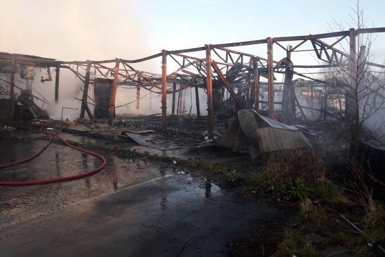 Picture shows the damage caused by last night's fire at the Cusworth Centre