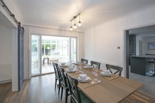 The well presented dining rooms joins onto a conservatory which leads into the garden