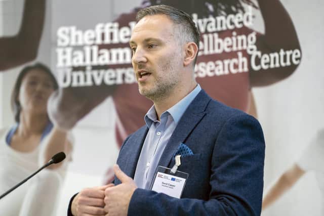 David Capper of Westfield Health, speaking last year at the official opening of Sheffield Hallam University's Advanced Wellbeing Research Centre