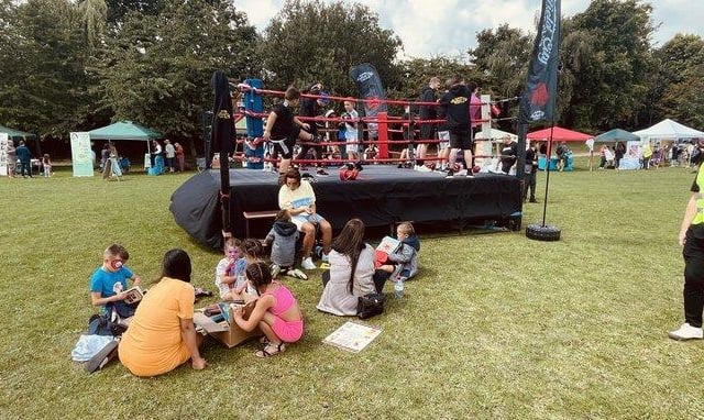 There is always plenty for kids at the festival - including boxing.