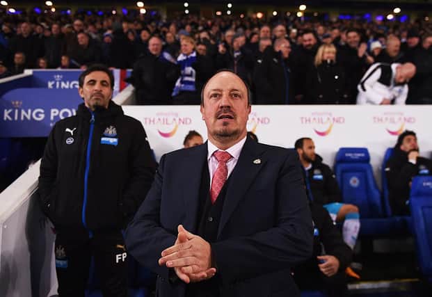 Rafa Benitez's first game as Newcastle United manager came in a 1-0 defeat at Leicester City in 2016. (Photo by Michael Regan/Getty Images)