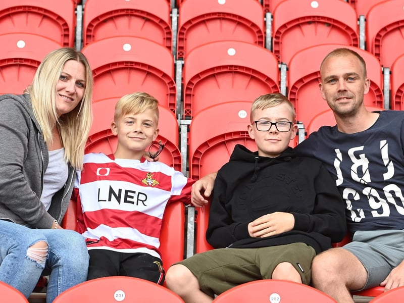 Rovers fans in the stadium ahead of the the friendly with Newcastle United