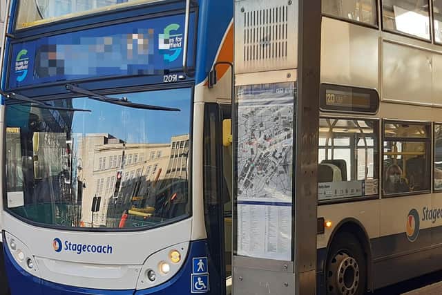 A bus had to be taken out of a service after a passenger spilt a tin of paint