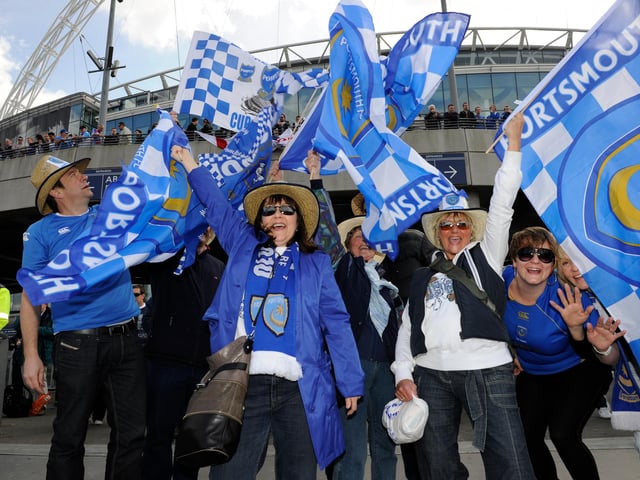 Fans outside Wembley ahead of kick-off.