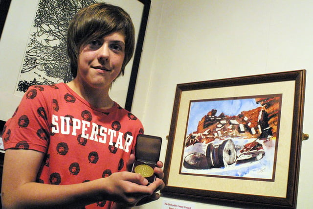 Sam Wildegoose of Buxton won the Derbyshire County Council Young Artist Prize for his painting of Stanage Edge in 2007
