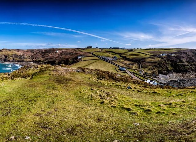 Porthledden Cove is located at the mouth of Kenidjack valley in Cornwall, and offers beautiful views. The area features historic mining remains and it gets its name from the house that overlooks it (Photo: Shutterstock)