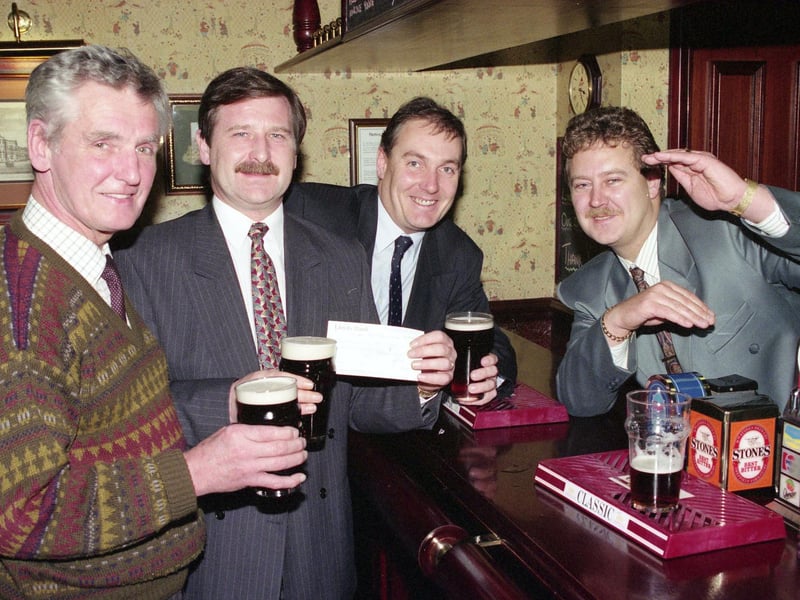 Colin Horn, right, of the Board Inn, Herrington, in 1992.He took a sign language course and was pictured with Bass retail operations manager Andrew Pallister and retail operations director John Weir, as well as Fred Hardy, chairman of Sunderland Deaf Society.
