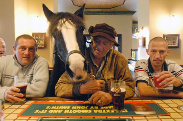 Peggy the horse has a pint in the Alexandra Hotel in Jarrow. Remember this from 2006?