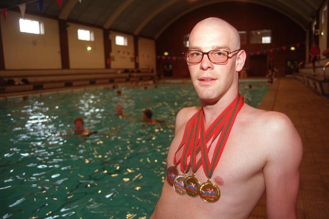 Sheffield Road Swimming Baths, Rotherham, where swimmer Mark Rose returned from the 1998 World Championships in Casabalanca with two gold a silver and a bronze medals.