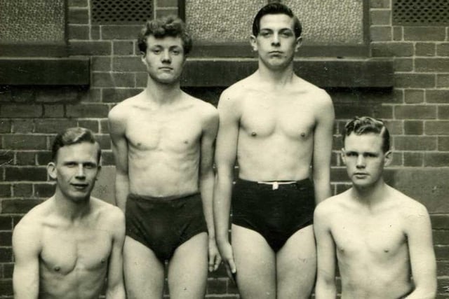 The relay team who swam for the 28th Boys Brigade Co, Cemetery Road Baptist Church, held annually at the Heeley Baths in 1950s. Pictured are Reg Cook, Michk Lesley, Barry Glaves and Roy Cook.
