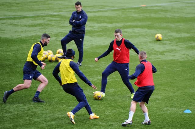 Falkirk players have been back in training for the first time since early January this week