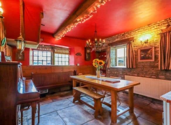 This is the dining room as it is now - detailed with a classic style.
