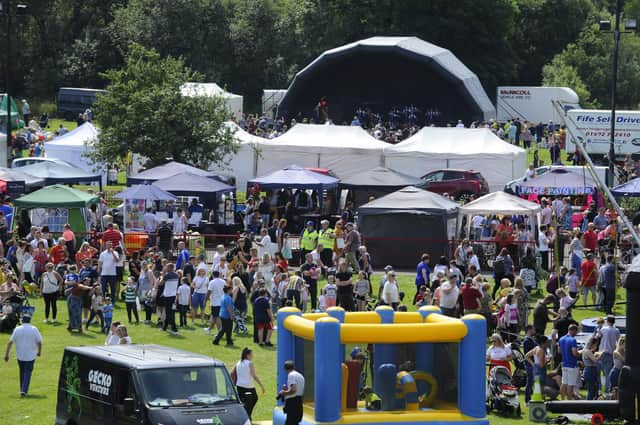 Crowds turned out in Duncan Stewart Memorial Park, known locally as Jenny's Park for the community event