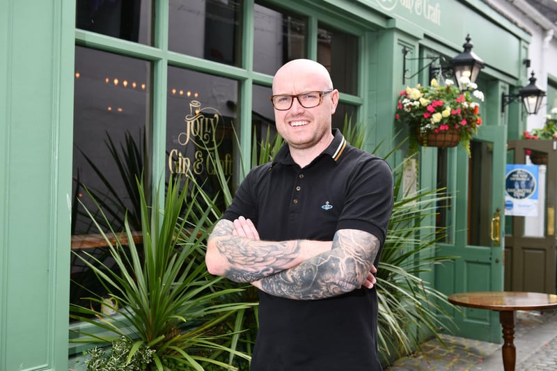 The Jolly in Falkirk is among the bars that'll be screening the Euro 2020 showpiece between England and Italy. Pictured: owner John Hamilton. Picture: Michael Gillen.