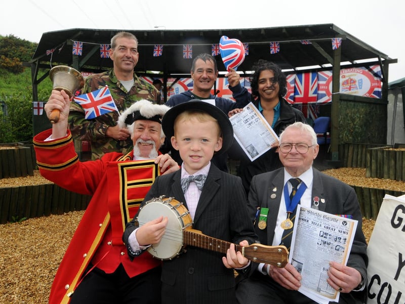 What a wonderful image from 2012. It shows a Jubilee Party at All Saints Allotments. Town Crier Jim Chambers, James Bassatt and veteran Bill Craddock M.B.E are pictured with, back from left, volunteer Lionel Podds, staff Dave Johnson and NECA co-ordinator Jas Holburn.