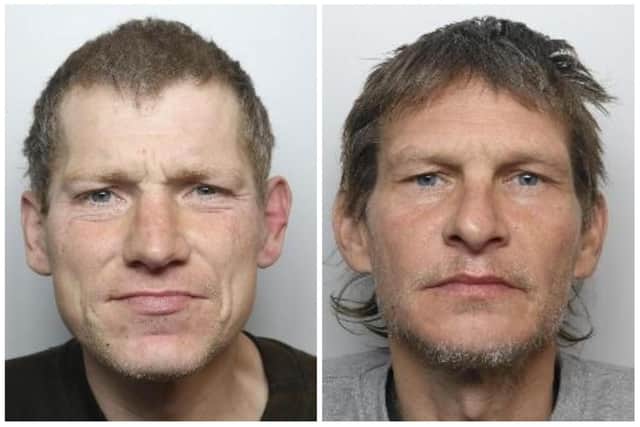 Dominic Hunt (left) and Scott Seville have both been jailed for theft