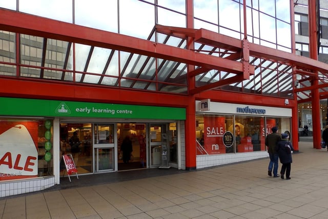 Mothercare and the Early Learning Centre in Barker's Pool, Sheffield, due for closure in January 2017