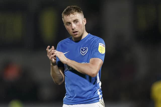 Joe Morrell was named Pompey's man of the match at Burton