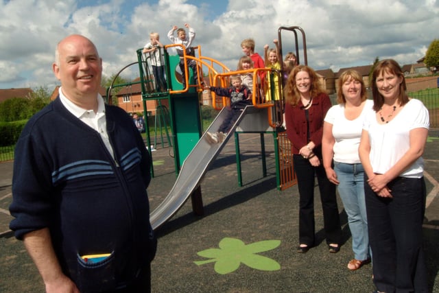 Sherwood Tennants and Residents Association celebrated the opening of a new play area at the end of Burlington Drive in Mansfield in 2010. A