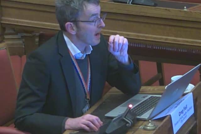 Sheffield director of public health Greg Fell speaking at a Sheffield City Council health and wellbeing board meeting