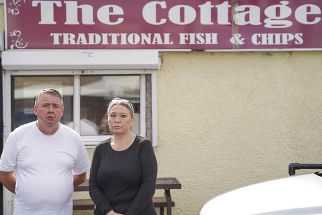 Louann Denn and her husband Liam are concerned spiralling energy costs will force them to cut opening hours of their fish and chip shop in Ecclesfield. Picture Scott Merrylees