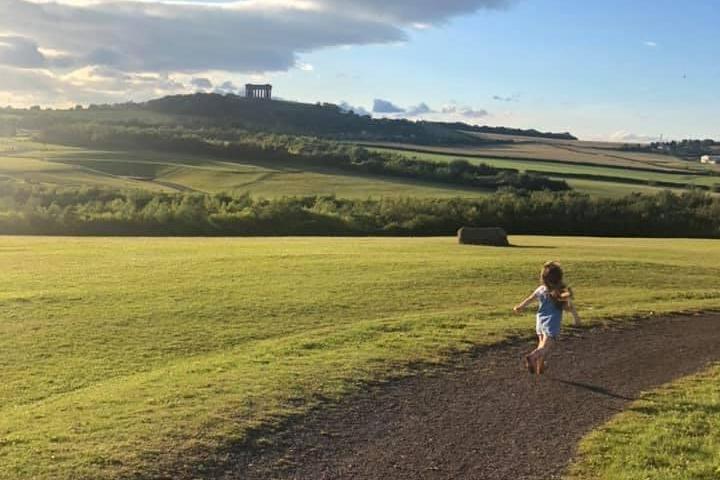 Joanna Kerr's picture of her daughter, taken in Herrington Country Park, after shielding due to Covid.
