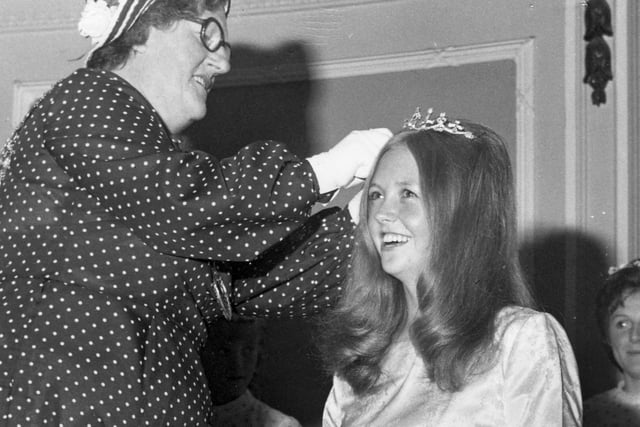 Buxton Advertiser archive, 1974, the crowning of Buxton's carnival queen