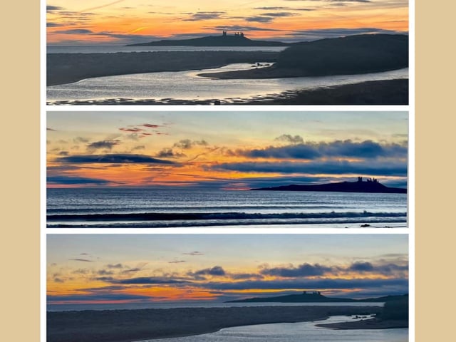 Waving goodbye to 2021 with the last sunset of the year at Dunstanburgh Castle.