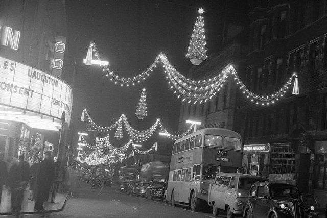 Christmas decorations in Renfield Street,1962.