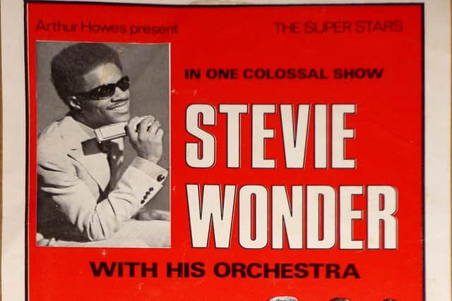 A flyer for a Stevie Wonder concert at Sheffield City Hall in 1971