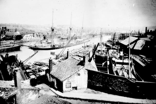 The Panns area of the River Wear with Austins Shipyard pictured. This image is more than 120 years old. Photo: Bill Hawkins.