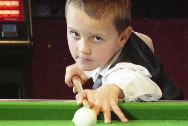 Marc Smith, 8, was a star on the pool table at the Albion Southwick in 1996.
