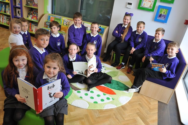 Hebburn Lakes Primary School pupils in their new school library. Have you spotted anyone you know?