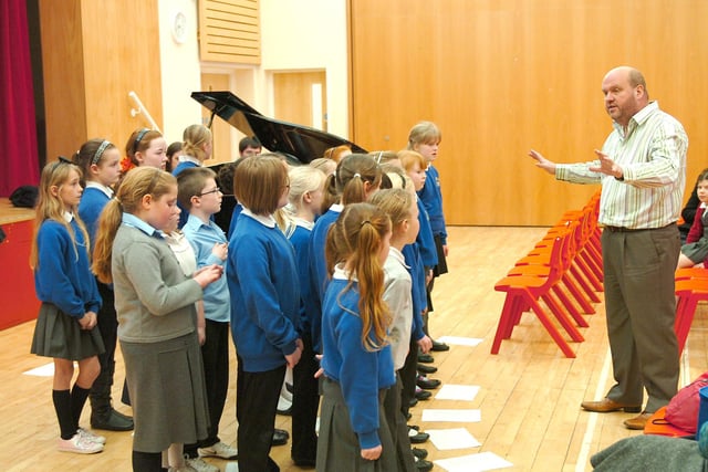 Opera singer Graeme Danby worked with Barnard Grove pupils during an event at St Hild's School in 2009. Can you spot someone you know?