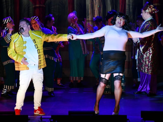 Larbert Musical Theatre members return to the stage after a Covid-enforced two-year break to put on a stirring performance of Aladdin.