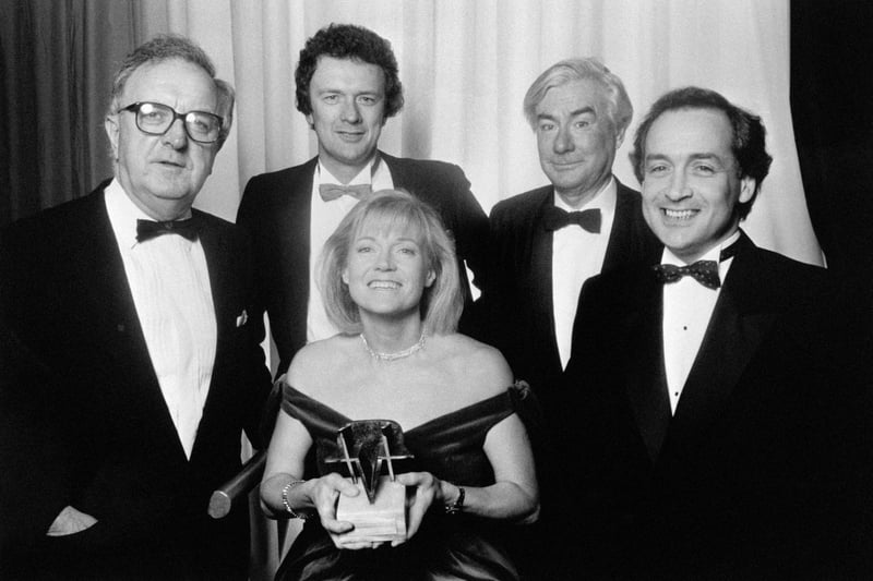Sheffield-born News at Ten newsreader Sir Alastair Burnet, second from right, had a long and distinguished career at ITN and even appeared on Spitting Image. Incidentally, his colleague, Carol Barnes, also pictured, studied at the University of Sheffield and was the ex-partner of former Rotherham MP Denis MacShane.