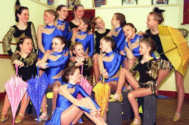 Jackie Everton dancers performing at the Magic Fun House show. Doncaster Civic Theatre in 1997.