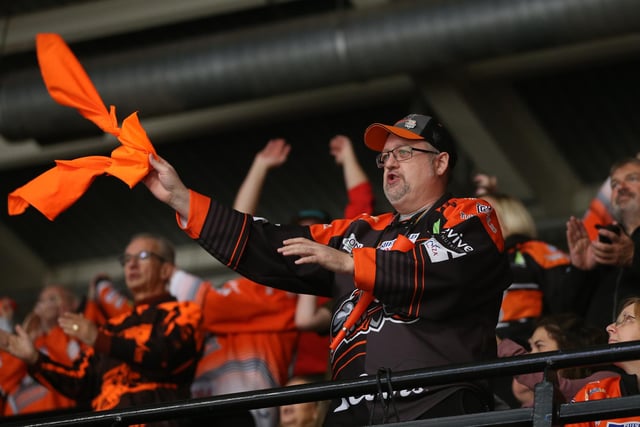 Sheffield Steelers fans at the Arena for the match against Manchester Storm on Saturday night