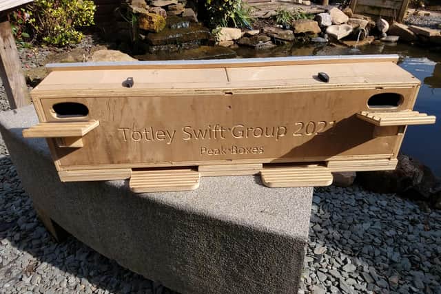 The swift nest box made by Lester Hartmann