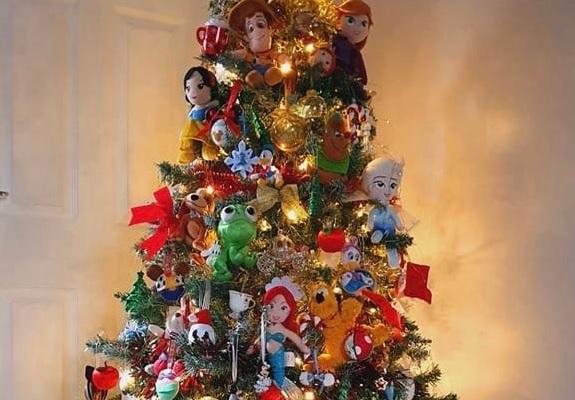 Lucy Siddall's tree is laden with Disney characters.