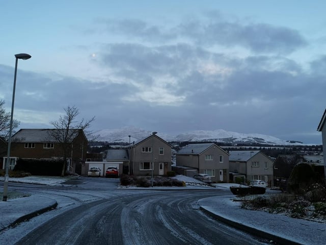 Roads in Penicuik were treacherous this morning.