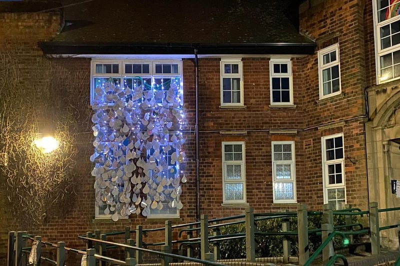 High Oakham Primary School's stunning 'waterfall of wishes'.