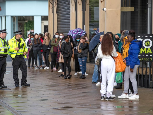 Drizzle did not deter people who wanted early access to Primark.