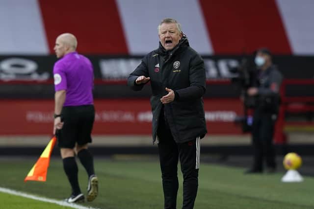 Chris Wilder has jumped to the defence of his Sheffield United players: Andrew Yates/Sportimage